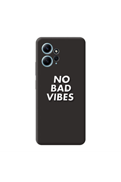 Other Xiaomi Redmi Note 12 4G No bad vibes Black Colored Silicone TPU Θήκη