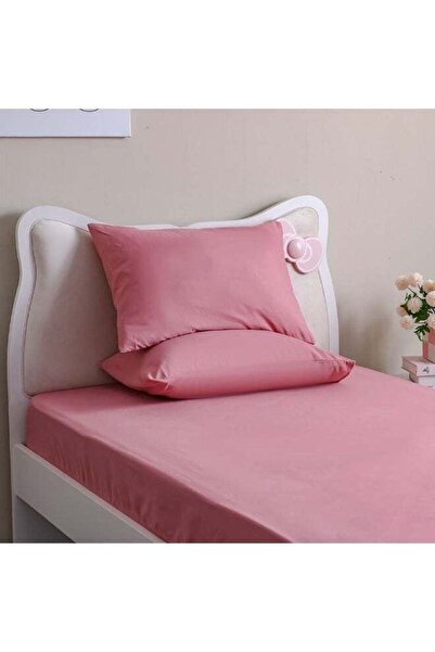 Danube Home Kids 120x200 Solid Fitted Sheet - Dark Pink | Soft Cotton Kids Be...