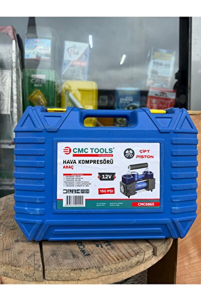 CMC Tools CMC6865 12V Çift Piston Araç Hava Kompresörü 150 PSI Oto Lastik Şiş...