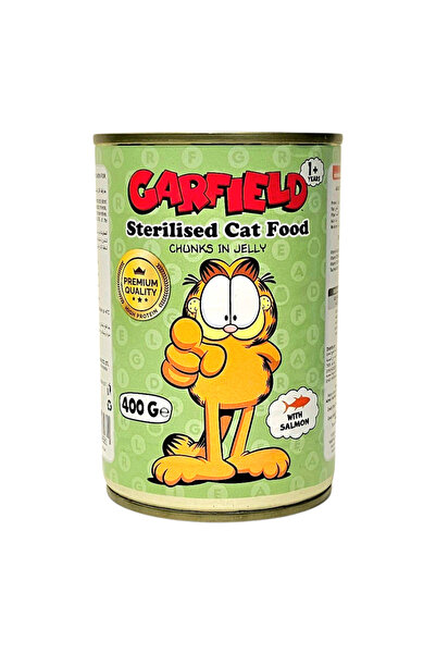 GARFIELD |   طعام رطب للقطط البالغة بنكهة السلمون 400 جرام |   تغذية متوازنة ...