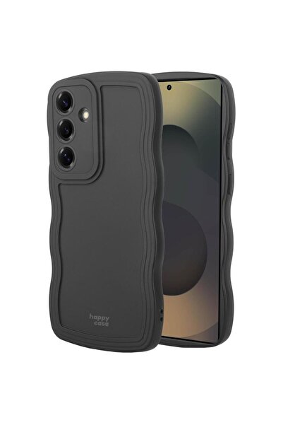 HappyCase Θήκη Samsung Galaxy S25 Plus Wavy Σιλικόνης - Black