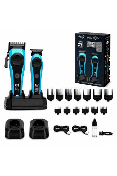 AVYRA Set 2 in 1 Aparat de Tuns Parul + Trimmer Profesional cu Motor 7500 RPM...
