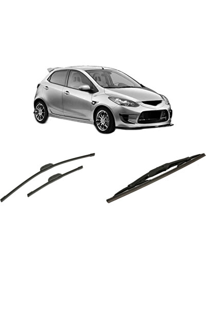 Bosch Σετ 3 τεμαχίων υαλοκαθαριστήρων MAZDA 2 (DE_, DH_) από το 2007-2015, γι...