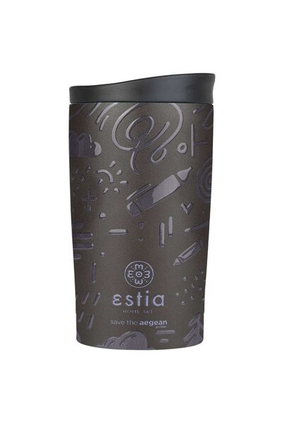 estia Γυαλί - Θερμός Save The Aegean Noir Echo 01-25588 350ml Μαύρο