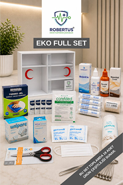 Robertus ECZA DOLABI (PVC) + ⚫ EKO FULL SET (İLK YARDIM, ACİL DURUM VE PANSUM...