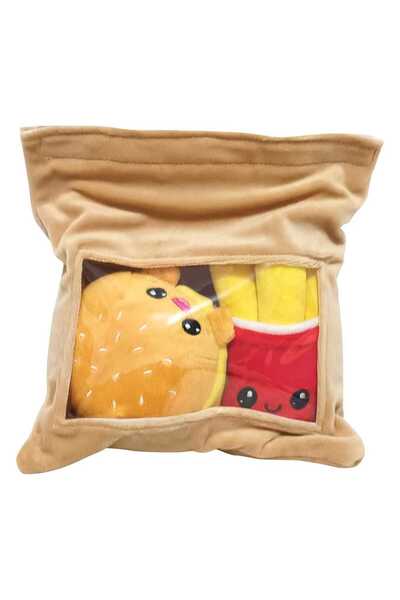OEM Set Figurine Pluszate Yummis Together, Burger si Fryturi, 15 cm, Multicol...