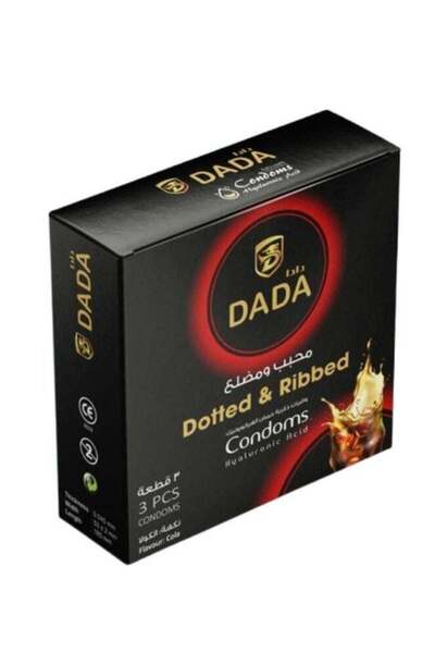 Dada واقيات ذكرية منقطة ومضلعة 3 قطع: 7754