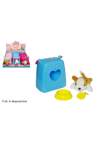 Swede Jucarie plus Catelus in geanta, cu accesorii (bol, perie), pentru copii...