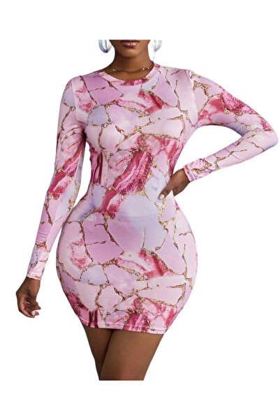 Woman's Fashion Μίνι βραδινό φόρεμα ροζ