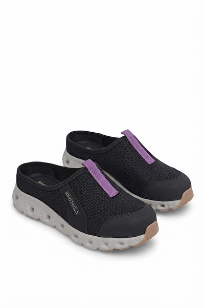 KİNG PAOLO H5204 Missy Γυναικείες Παντόφλες Sabo Memory Foam Μαύρες - Μωβ