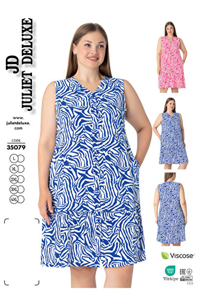 Juliet Deluxe Women's Plus Size Viscose Short Dress 35079