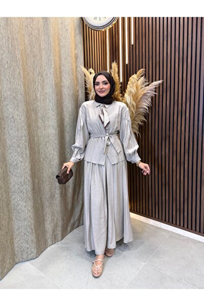 Fashionbox طقم تنورة لورا تينسل مودال |   حجر