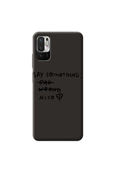 Other Xiaomi Redmi Note 10 Pro 5G Say Something Black Colored Silicone TPU Θήκη
