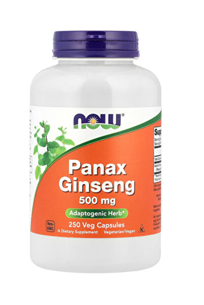 Now Foods Herbal, Panax Ginseng (Root) 500 mg, Adaptogenic Herb 250 Veg Capsules