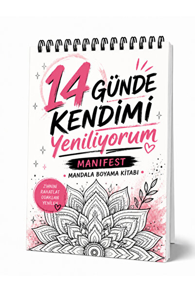 Pembe Yayınevi Motivasyon Mandala Boyama Kitabı - 14 Günde Kendimi Yeniliyoru...