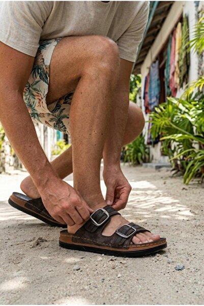 fort 26021 Anatomical Flexible Comfortable Two-Buckle Men's Slippers