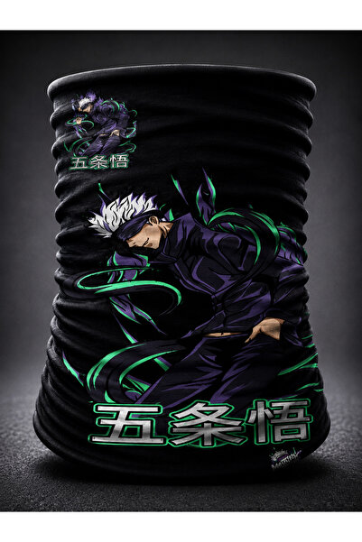FG KONNİCHİWA قناع وجه من Jujutsu Kaisen Bandana Anime وغطاء للرقبة وغطاء للر...