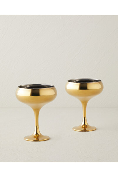 English Home Glossy Luxe Cam 2'li Cup 270 ml Gold