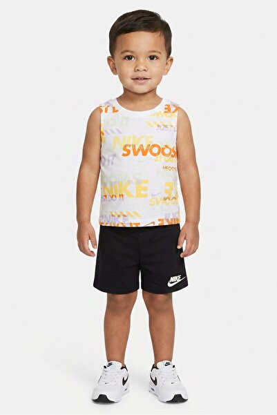 Nike Toddlers Boy 2 Pieces Allover Print Top And Shorts Set, Multicolor