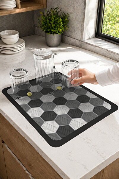 Generic 1 Microfiber Absorbent Dish Drying Mat Non Slip Waterproof Countertop...