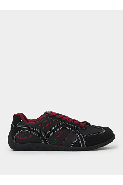 Styli Men Retro Stitch Detail Lace-Up Casual Sneakers