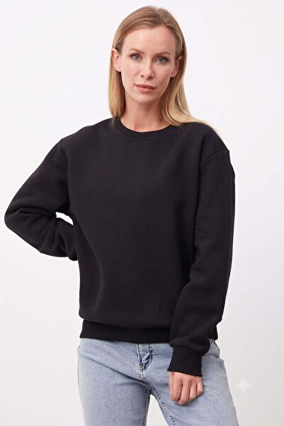 Fulla Moda Basic Oversize Crew Neck Sweatshirt