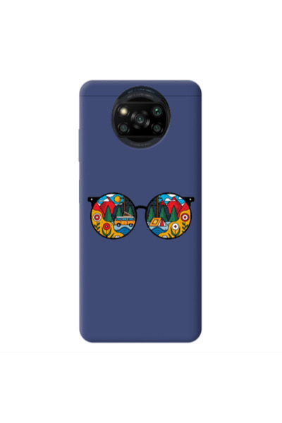 Other Xiaomi Poco X3 /X3 Pro Round Glasses Dark blue Colored Silicone TPU Θήκη