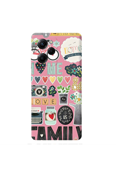 Other Xiaomi Poco X5 Pro Family love home Pink Colored Silicone TPU Θήκη