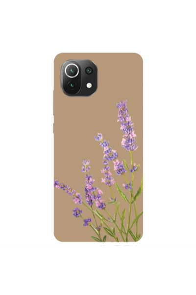 Other Xiaomi Mi 11 Lite Flowers 8 Brown Colored Silicone TPU Θήκη