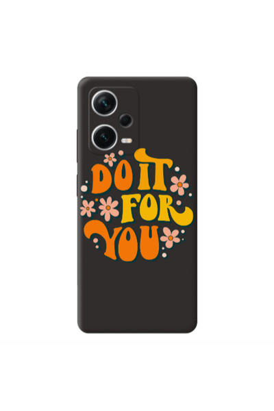 Other Xiaomi Poco X5 Do it For You Black Colored Silicone TPU Θήκη