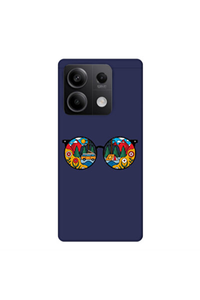 Other Xiaomi Redmi Note 13 5G Round Glasses Dark blue Colored Silicone TPU Θήκη