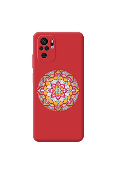 Other Xiaomi Redmi Note 10S Mandala D103 Red Colored Silicone TPU Θήκη