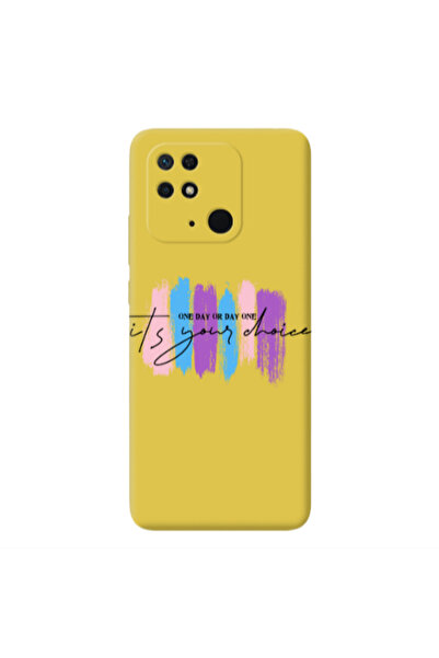 Other Xiaomi Redmi 10C One Day Or Day One Yellow Colored Silicone TPU Θήκη