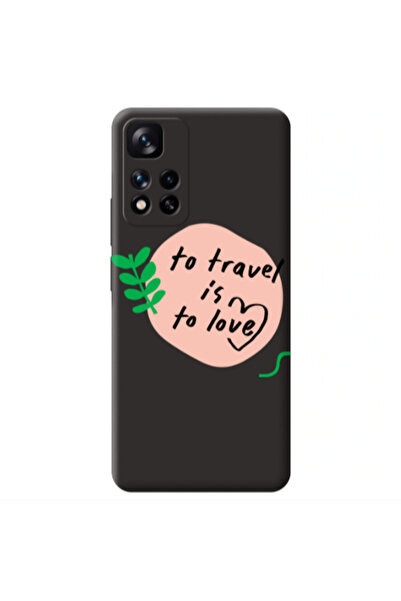 Other Xiaomi Redmi Note 11 Pro 5G To Travel is to Love Black Colored Silicone...