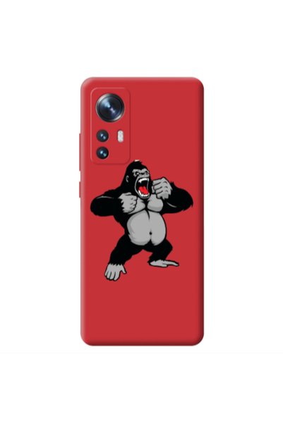 Other Xiaomi Mi 12 Angry Gorilla2 Red Colored Silicone TPU Θήκη