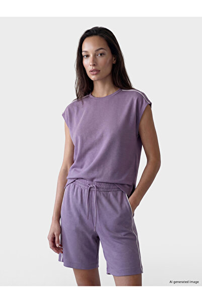 LC Waikiki Vizyon New Season Purple Oversize Soft Touch Women's Undershirt