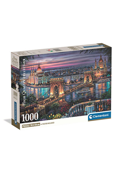 CLEMENTONI Puzzle Compact 1000 Piese - Lights of the Danube (Budapest)
