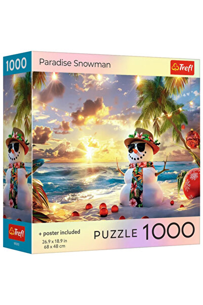 Trefl Puzzle 1000 piese Square Box, poster inclus - Paradise Snowman