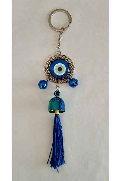CT-TOYS Decorative Metal Keychain Wall Ornament with Evil Eye Beads and Bells...