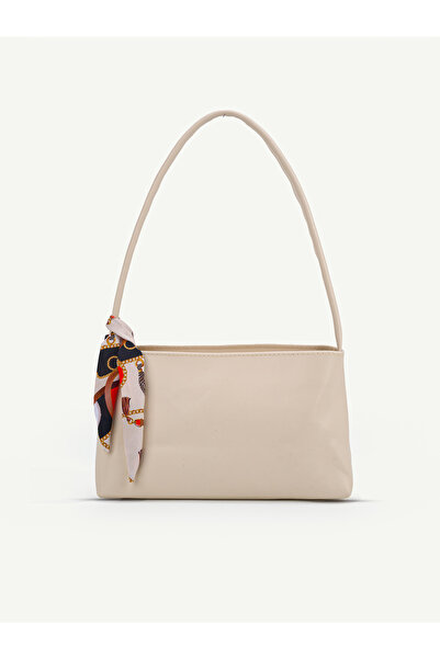 Nudia Women's Single Handle Bag with Fukar Detail and Zipper, Baguette Hand a...