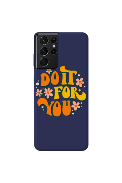 Other Samsung S21 Ultra Do it For You Dark blue Colored Silicone TPU Θήκη