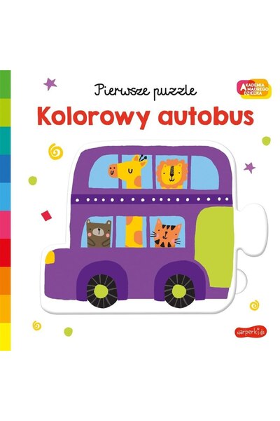 HarperKids Puzzle Autobuz colorat, Harperkids, 36 piese