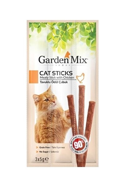 Gardenmix Garden Mix Tavuklu Kedi Stick Ödül 3 x 5gr 10lu