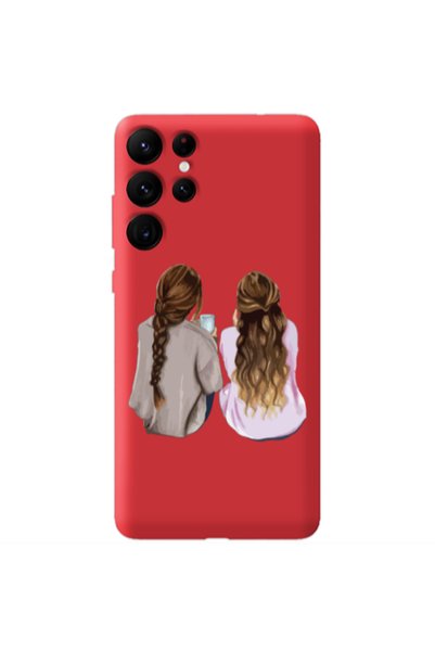 Other Samsung S22 Ultra Friends Red Colored Silicone TPU Θήκη