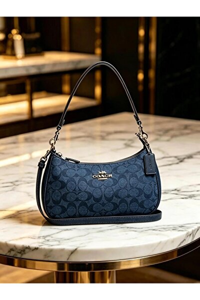 Coach New York Shoulder Bag for Women Denim Blue Crossbody bag Handbag Messag...