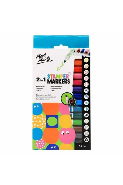 MC Micostore Carioca MMKC0199, 2 heads, tip + stamp, 14 colors
