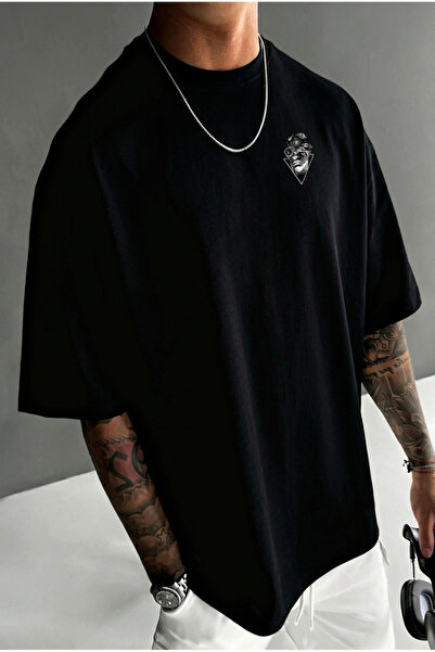 qubo sportswear & company Unisex Oversize εμπριμέ βαμβακερό μπλουζάκι με κοντ...