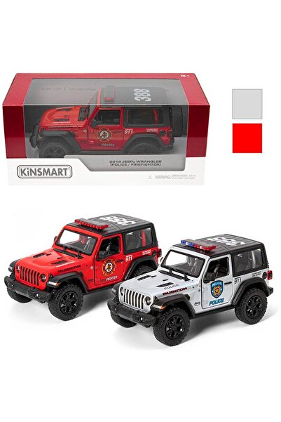 OEM Model metalic Jeep Wrangler Politie 1:34 Kinsmart cu tracțiune Pull Back