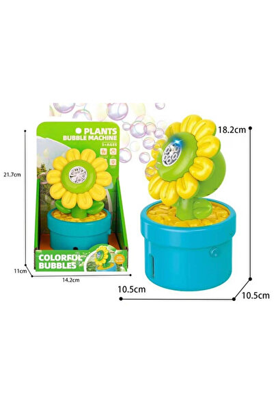 OEM Madej Slonecznik pistol cu bule de sapun cu lumina 80 ml