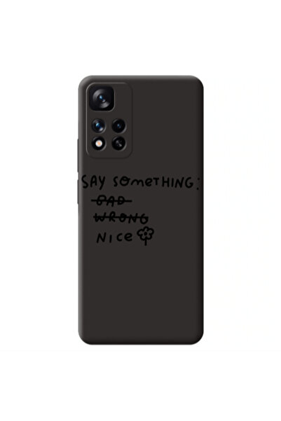 Other Xiaomi Redmi Note 11 Pro 5G Say Something Black Colored Silicone TPU Θήκη